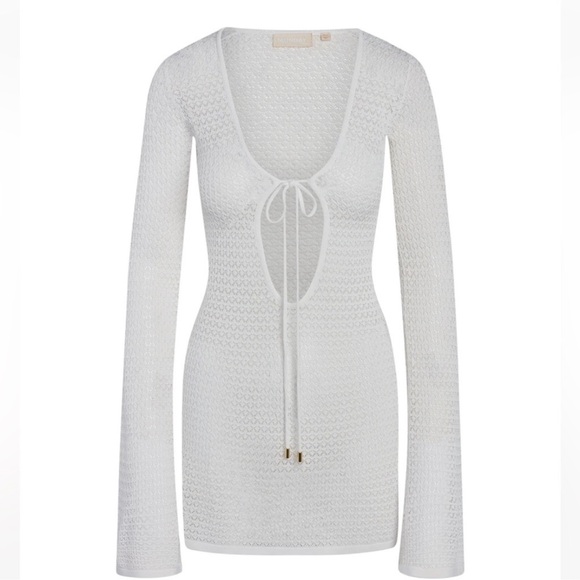 Monday Swimwear Montego Mini Tie Dress in White - Picture 5 of 13